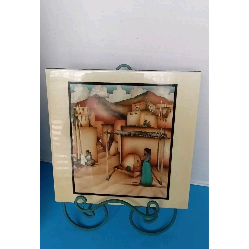 Decorative Ceramic Tile Wall Art Hacienda Pan By Amado Pena Made In‎ USA